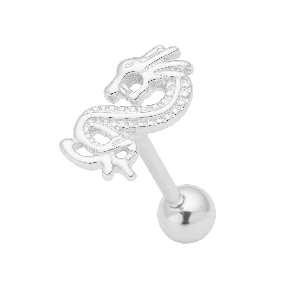 925 Sterling Silver Dragon Tongue Ring