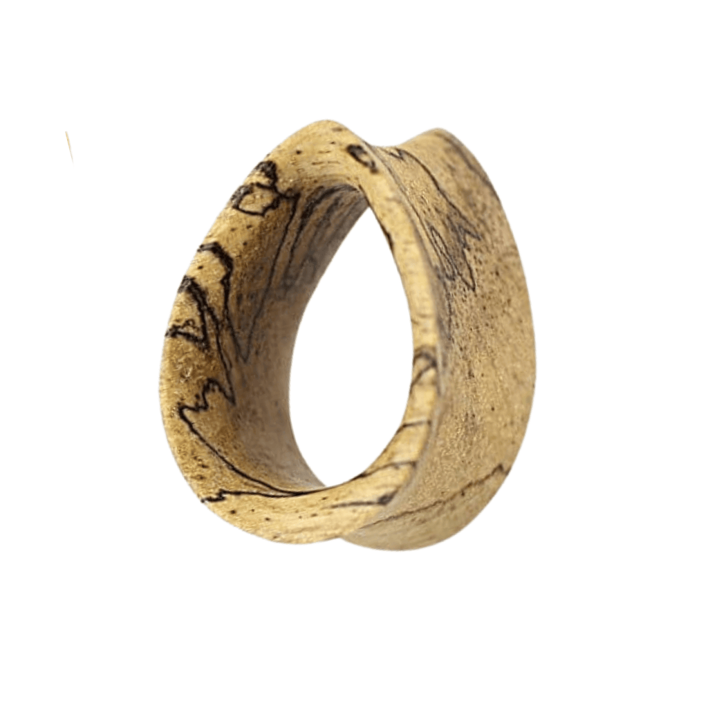 Organic Tamarind Wood Double Flared Tear drop Ear Tunnel