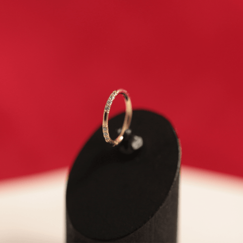 14K Gold CZ Grooved Edge Hinged Clicker Earrings Pair