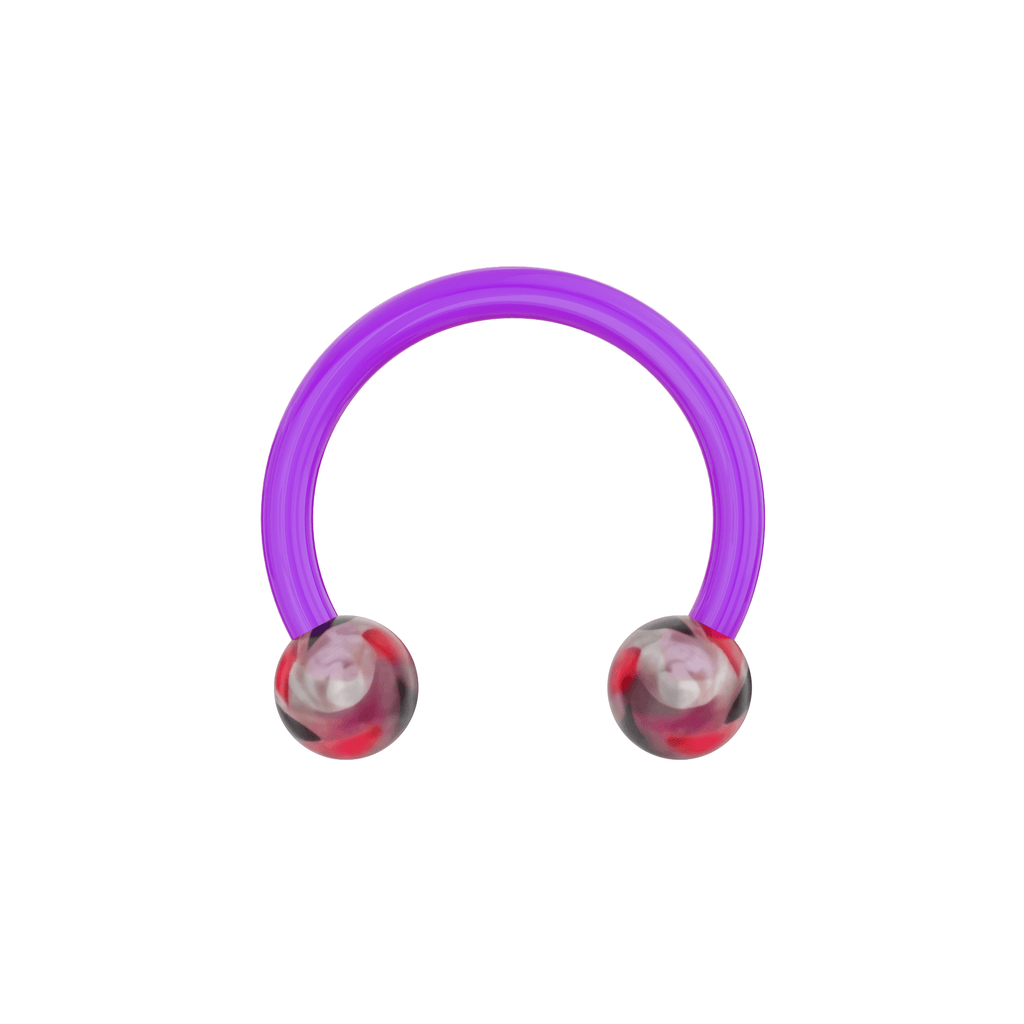 UV Circular Barbell With Marble UV Balls (Pack of 10)
