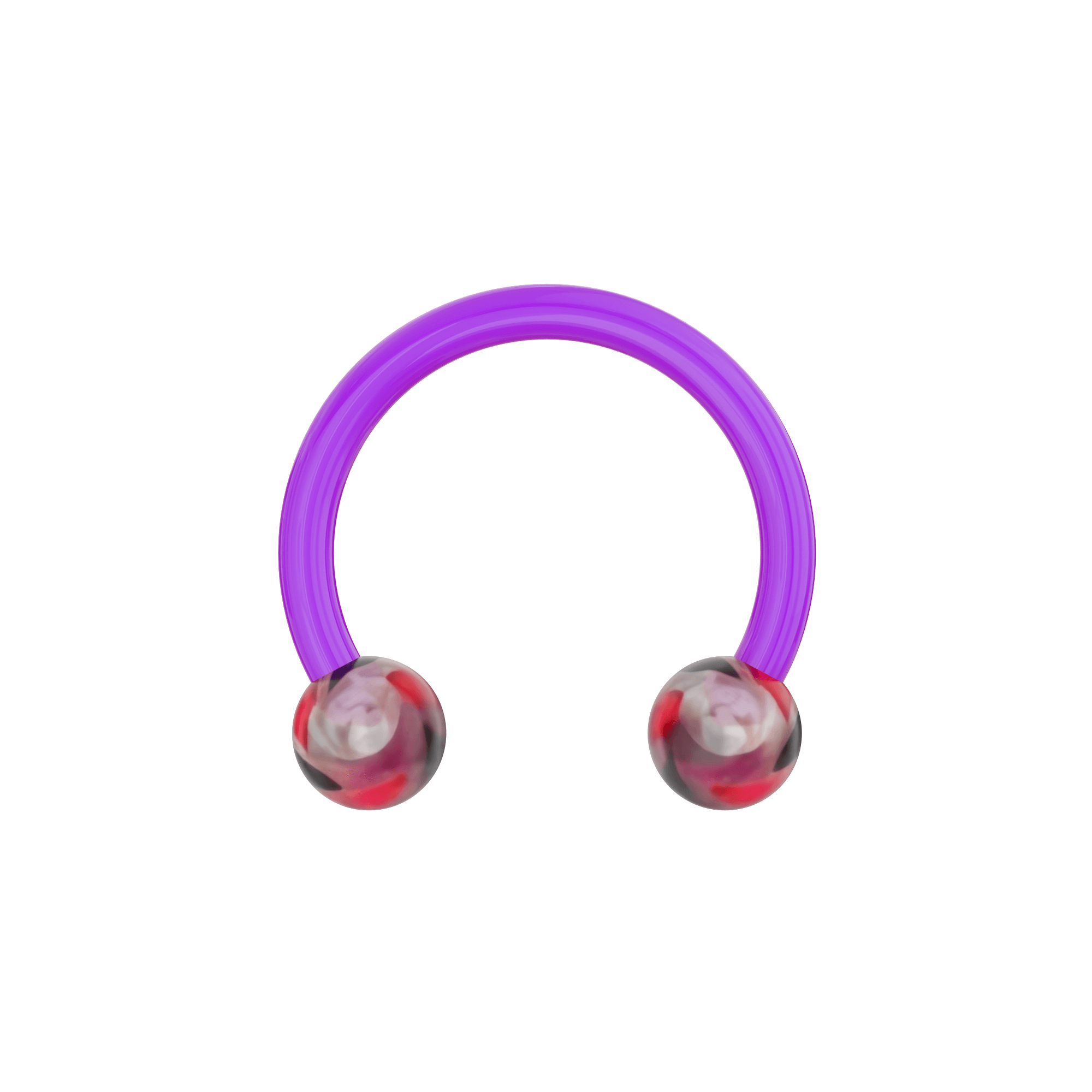 UV Circular Barbell With Marble UV Balls (Pack of 10)