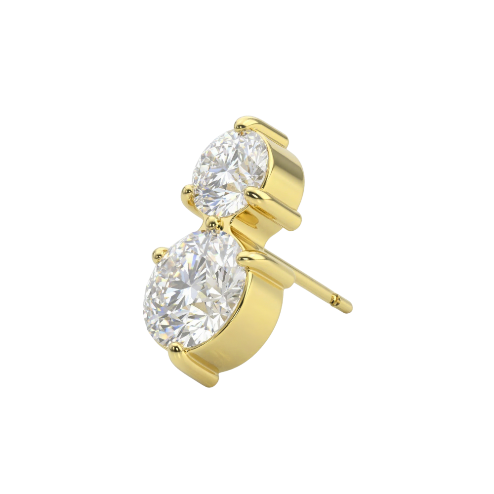 G23 Titanium Double Oval CZ Jewelled Threadless Top
