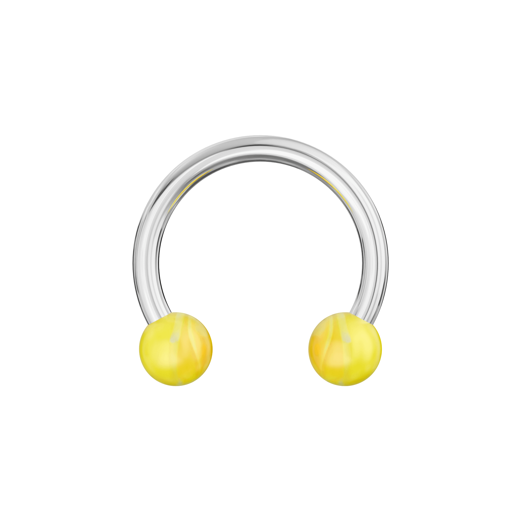 316L Surgical Steel Circular Barbell With Marble UV Balls (Pack of 10)