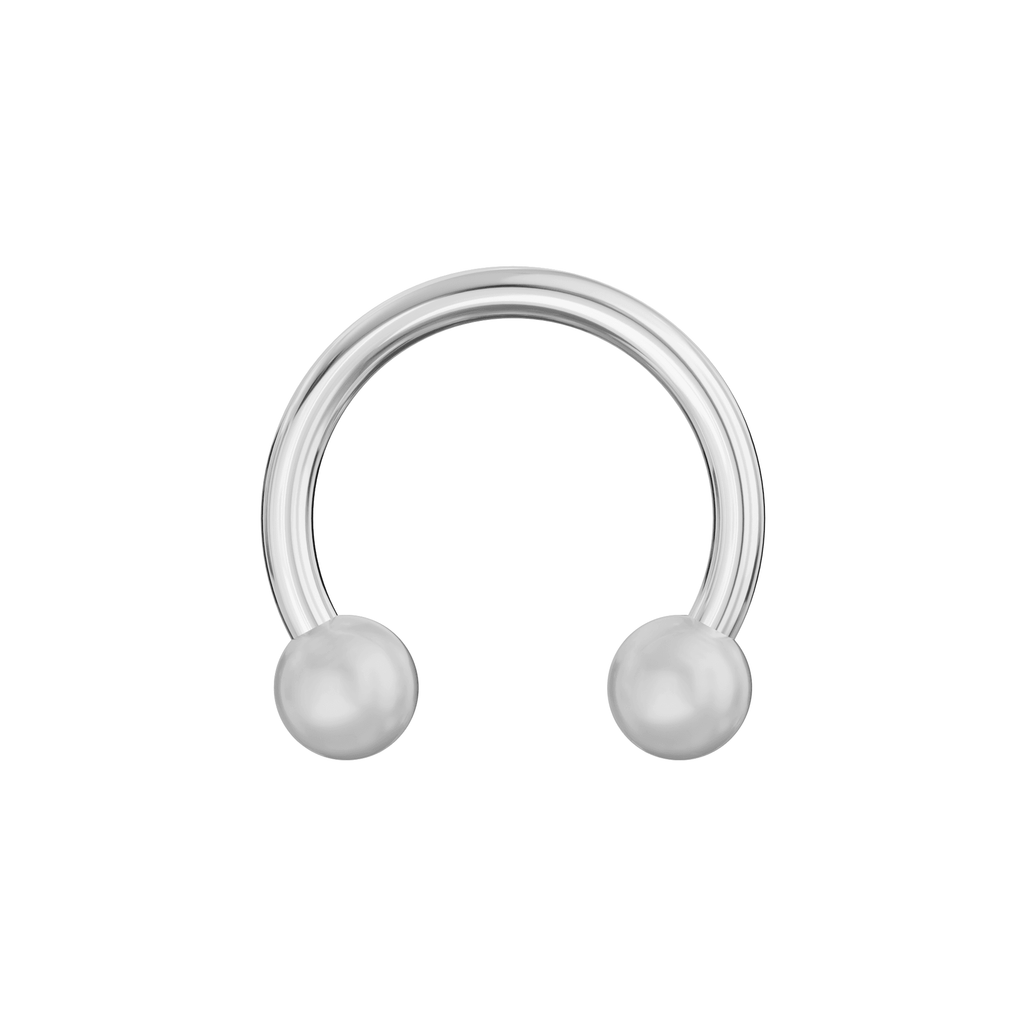 316L Surgical Steel Circular Barbell With Glossy UV Balls (Pack of 10)