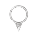316L Surgical Steel CZ Jewelled Spike Hinged Segment Clicker