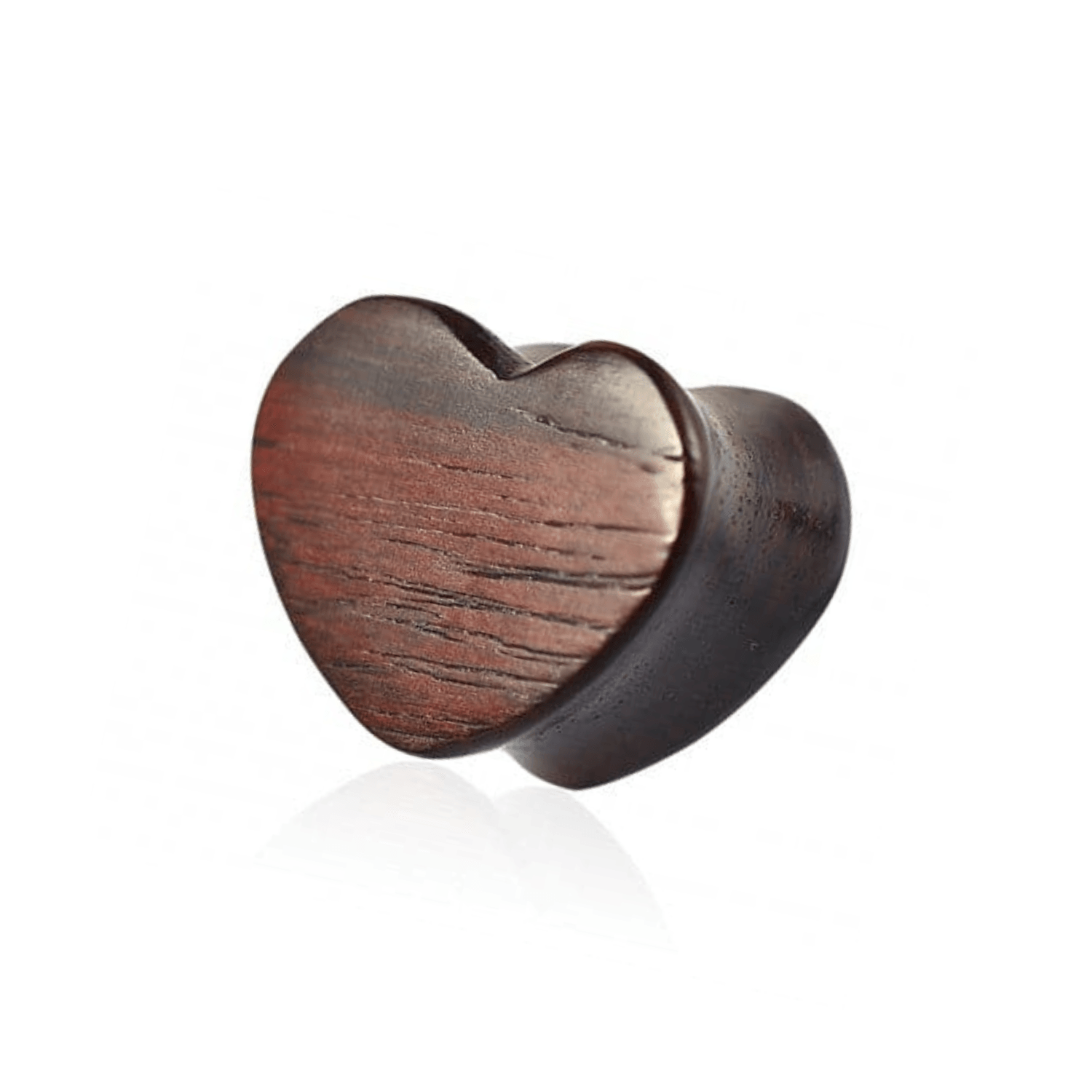 Organic Sono Wood Double Flared Heart Saddle Ear Plug