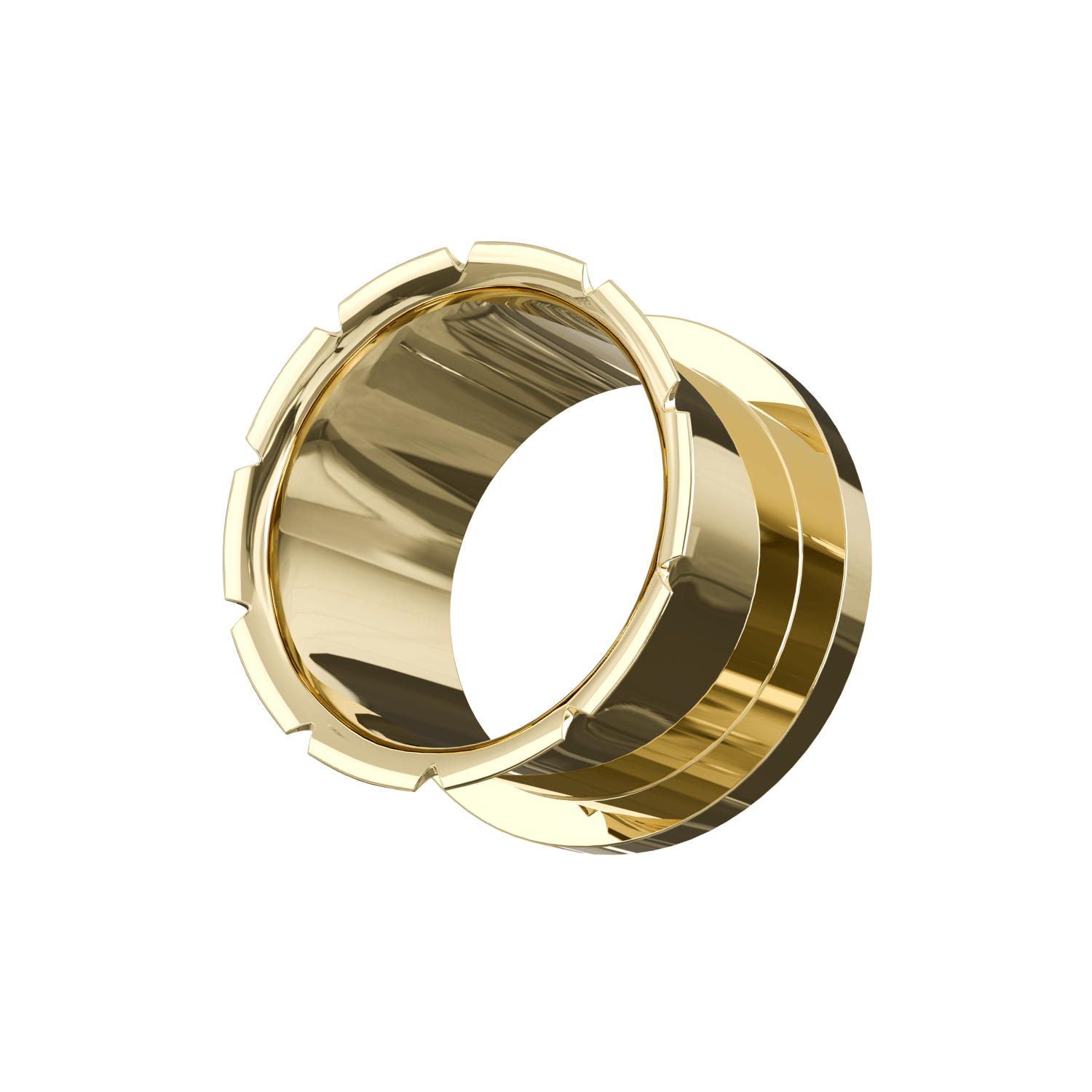 316L Surgical Steel Groove and Flare Flesh Tunnel