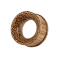 Organic Coco Wood Ribbed Edge Ear Tunnel