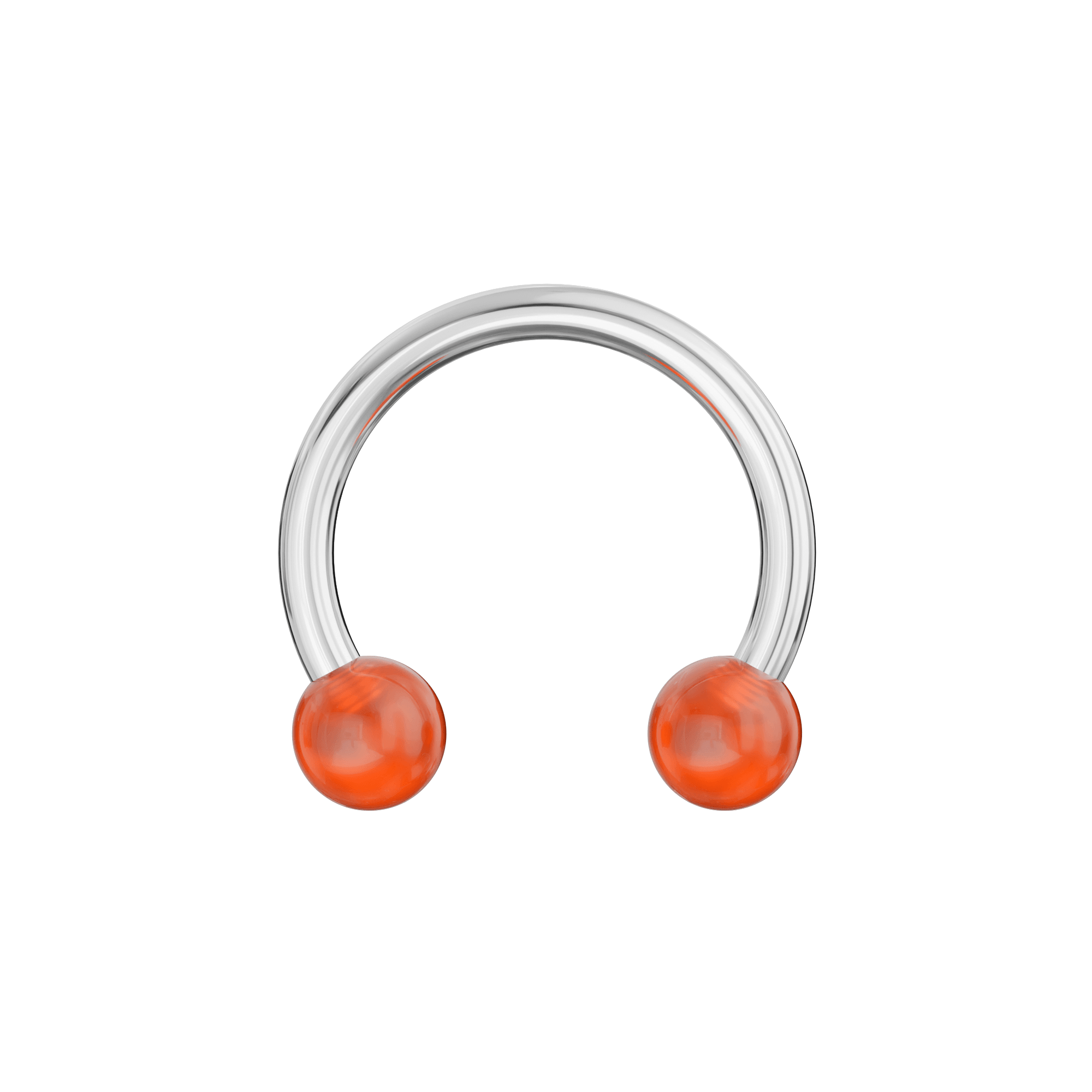 316L Surgical Steel Circular Barbell With Glossy UV Balls (Pack of 10)
