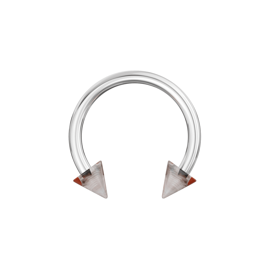 316L Surgical Steel Circular Barbell With Marble UV Cones (Pack of 10)
