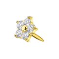 925 Sterling Silver CZ Jewelled Flower Push-Fit Top