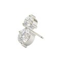 G23 Titanium Double Oval CZ Jewelled Threadless Top