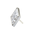 G23 Titanium Geometric Triangle Cluster Threadless Labret Accessory Top