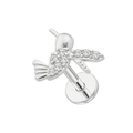 316L Surgical Steel CZ Jewelled Bird Internally Threaded Cartilage Stud