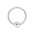 925 Sterling Silver Hinged Segment Clicker Ring with Ball