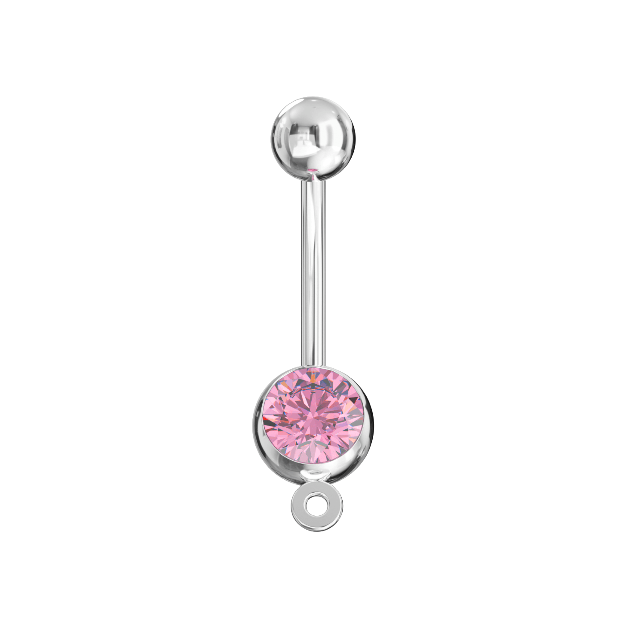 316L Surgical Steel Studded Hook Banana Belly Ring