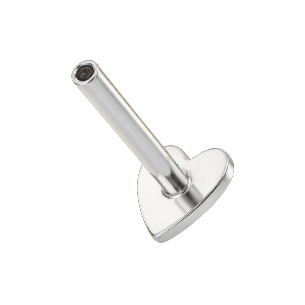 G23 Titanium Push Fit Heart Labret Bar