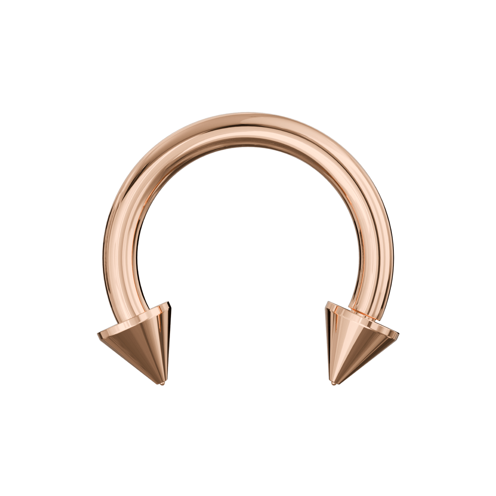 316L Surgical Steel with Rose Gold Horseshoe Cone End