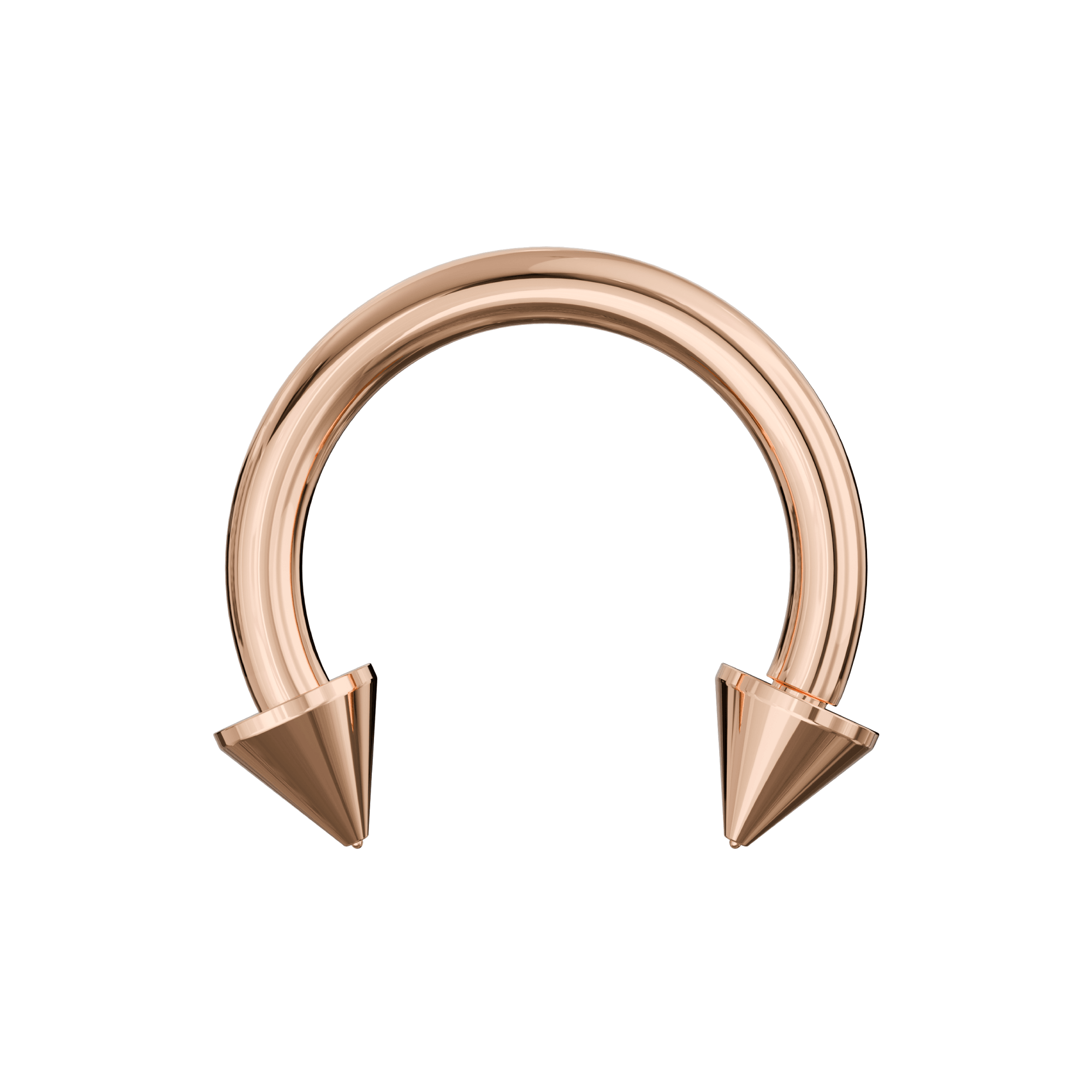 316L Surgical Steel with Rose Gold Horseshoe Cone End