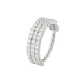 316L Surgical Steel Triple Rows Crystal Hinged Clicker Segment Ring