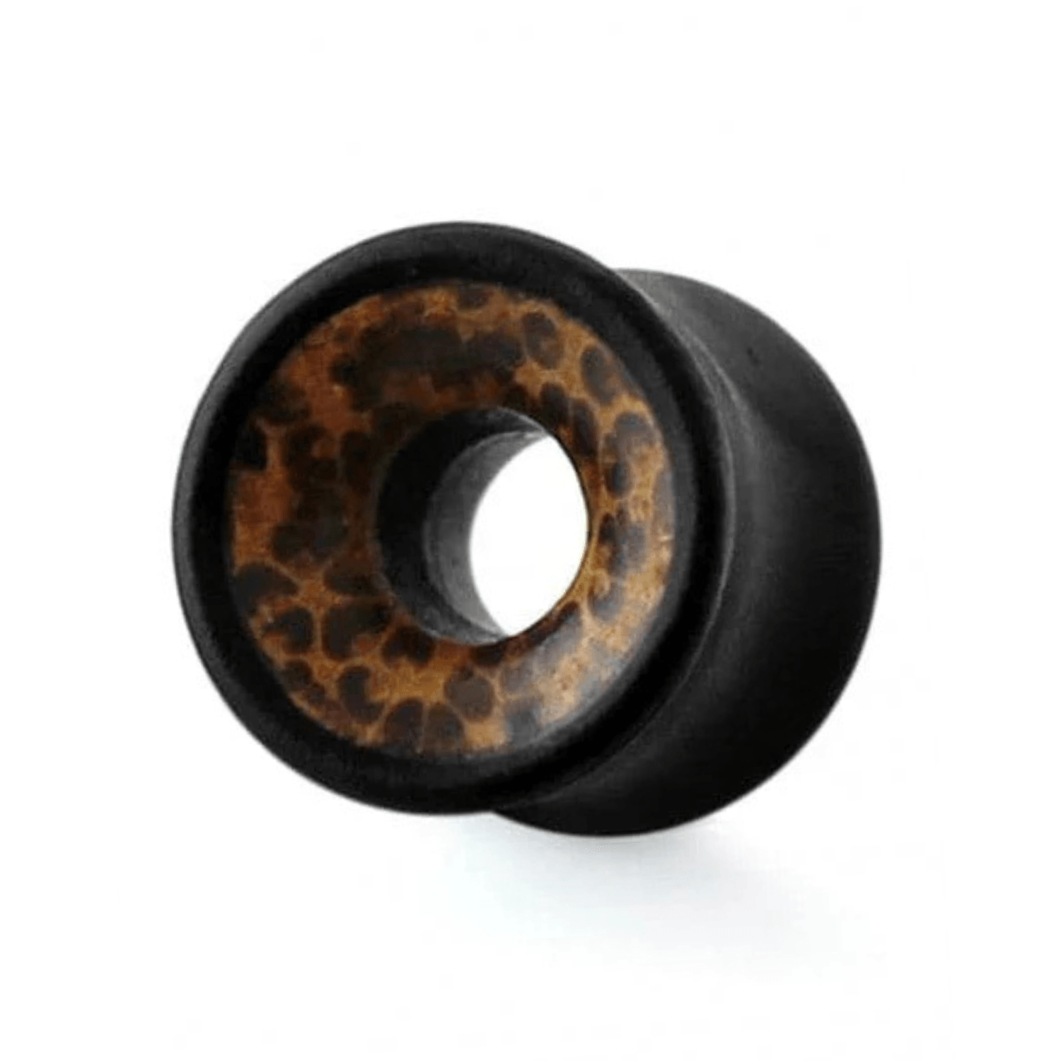 Organic Palm and Iron Wood Double Flared Ear Tunnel