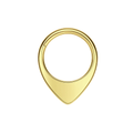 G23 Titanium Teardrop Flat Hinged Segment Clicker Ring
