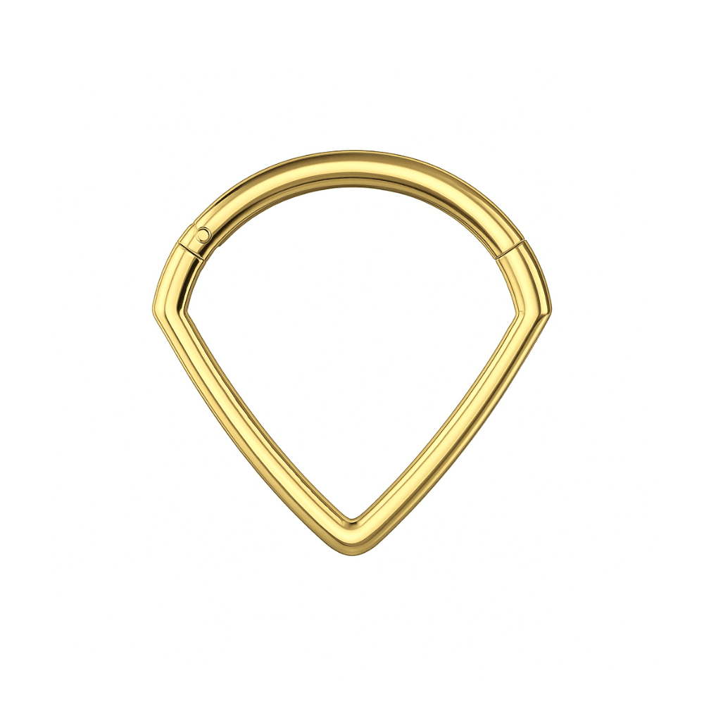 925 Sterling Silver Chevron Segment Clicker Ring