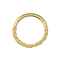925 Sterling Silver Twisted Style Segment Clicker Ring