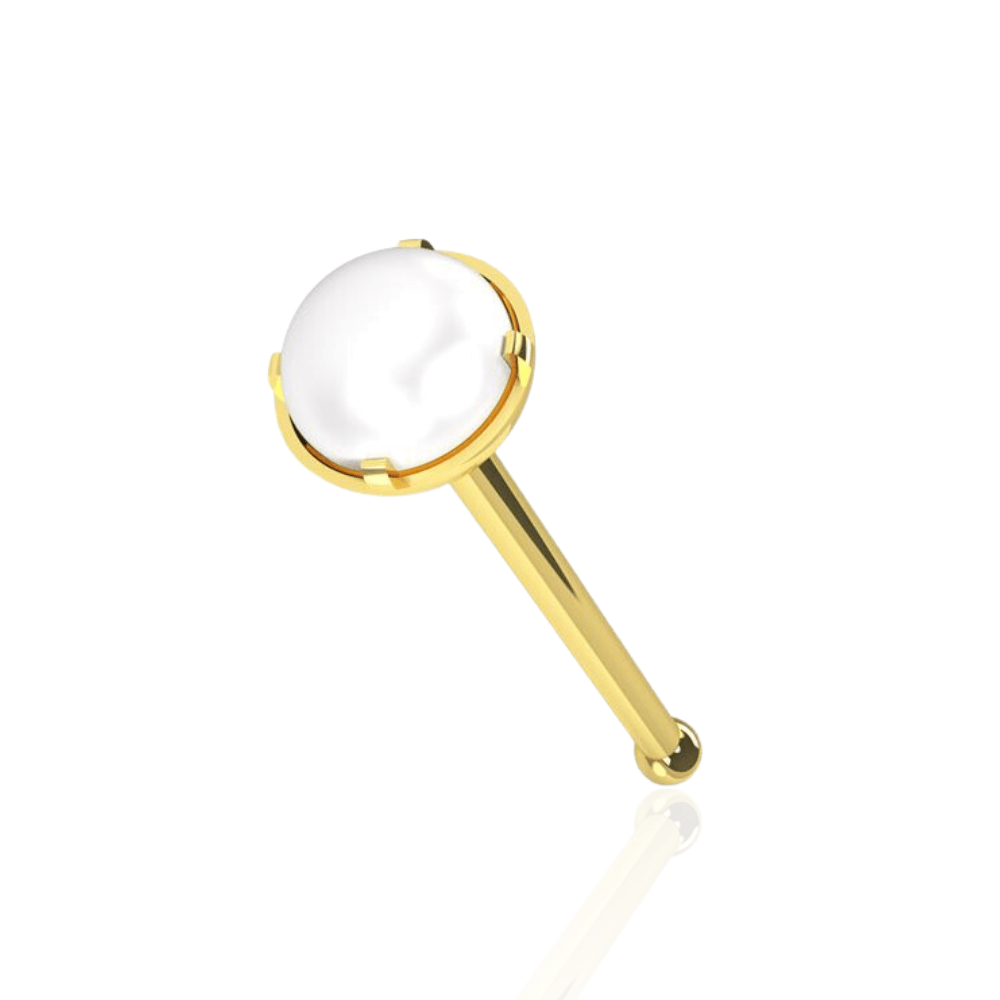 9K Gold Natural Pearl Nose Bone
