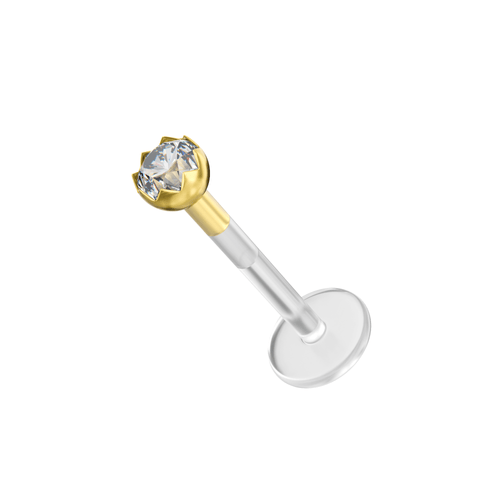 14K Gold with BioFlex Stud