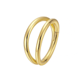 925 Sterling Silver Double Row Segment Clicker Ring