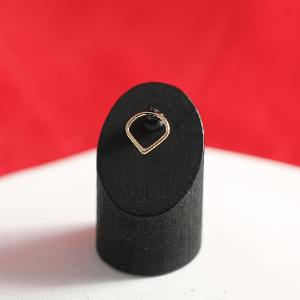 14K Gold Teardrop Hinged Segment Clicker Ring