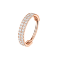 316L Surgical Steel Double Row Crystal Hinged Clicker Segment Ring
