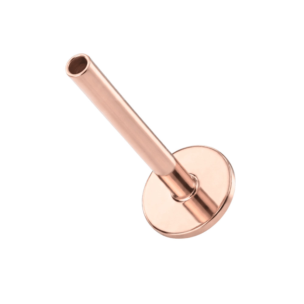 925 Sterling Silver Push-Fit Flat Back Labret Bar