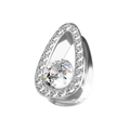 316L Surgical Steel Clear CZ Jewelled Tear Drop Ear Plug