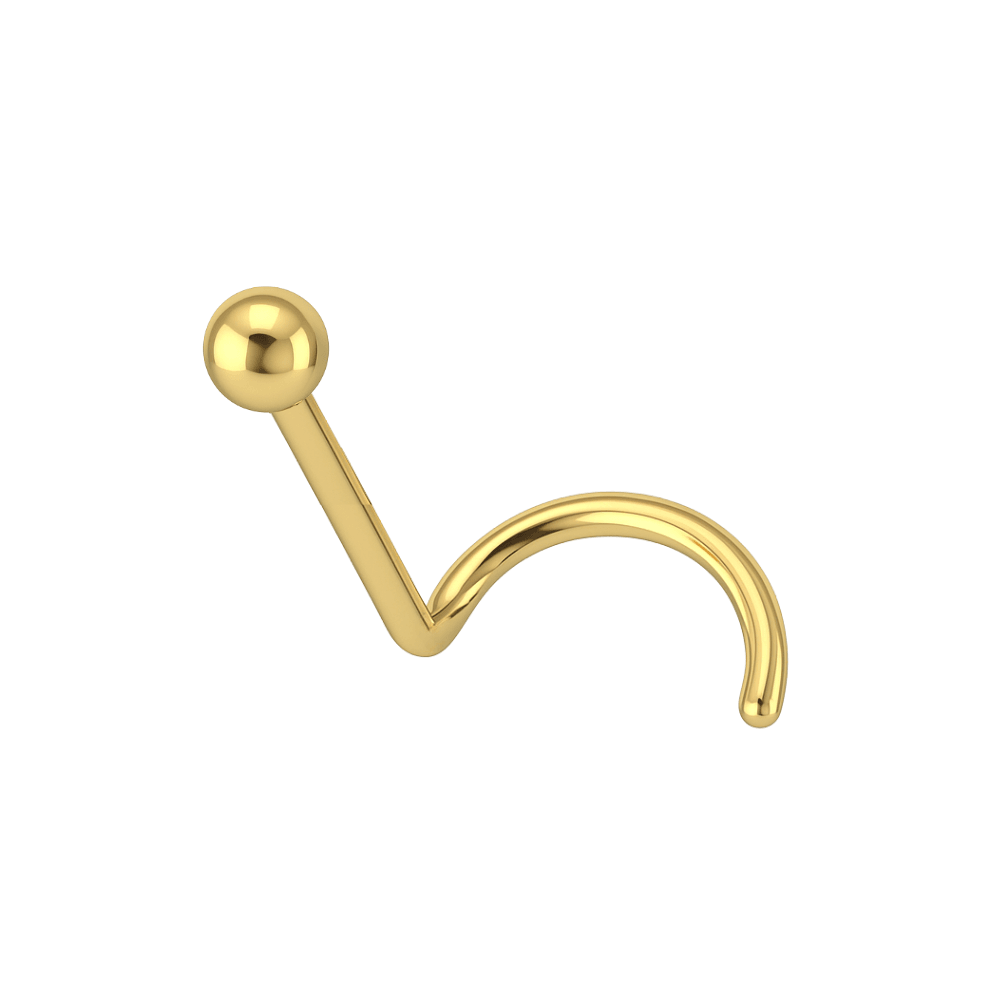 14K Gold Top Ball Nose Screw Stud