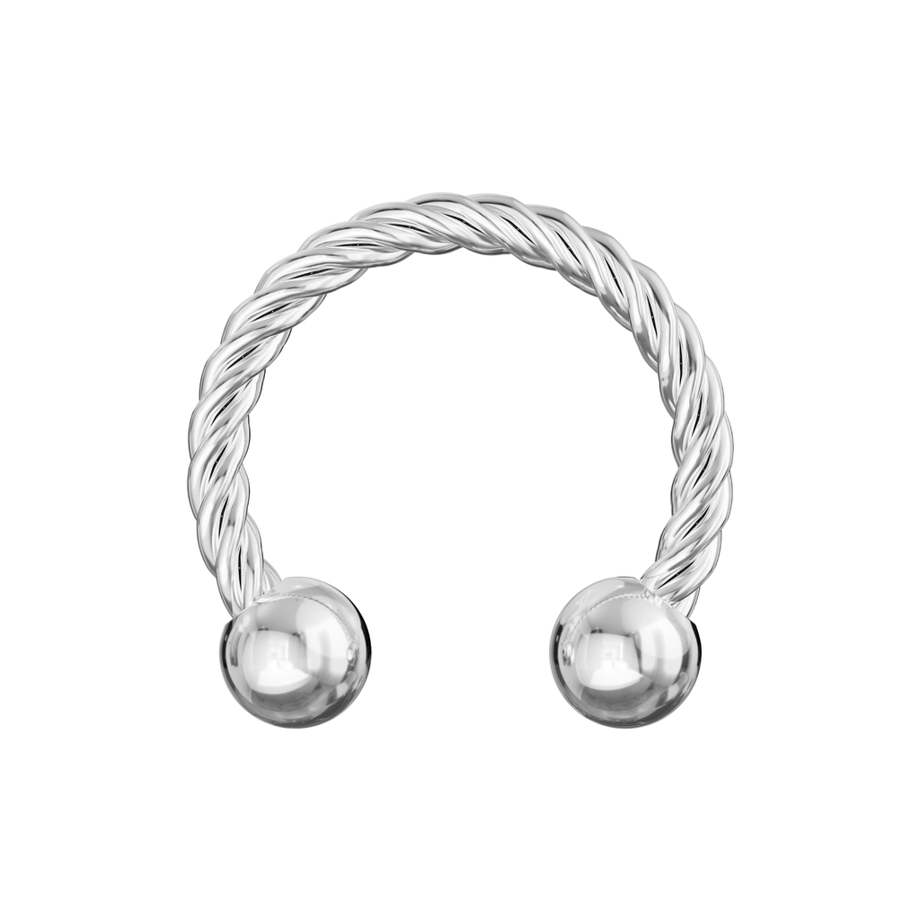 316L Surgical Steel Twisted Circular Barbell