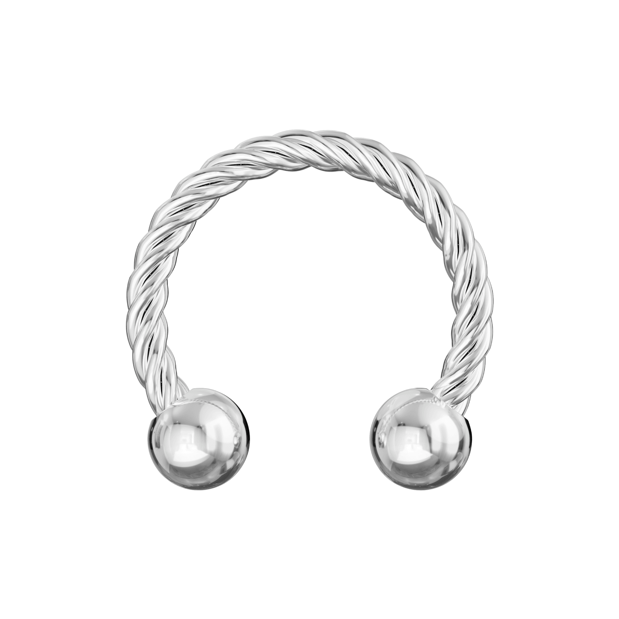316L Surgical Steel Twisted Circular Barbell