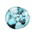 Pyrex Glass Aqua Pebble Ear Plug
