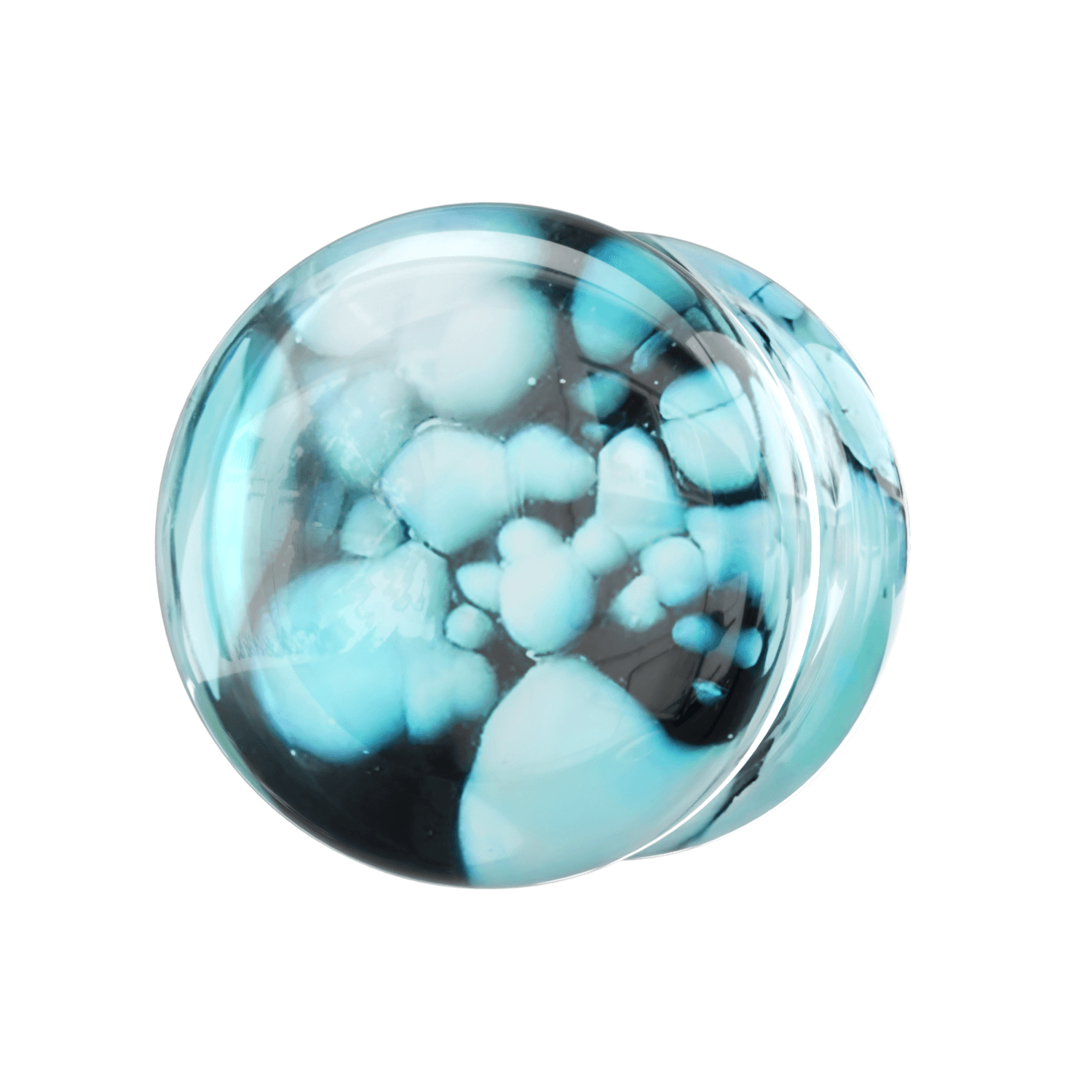 Pyrex Glass Aqua Pebble Ear Plug