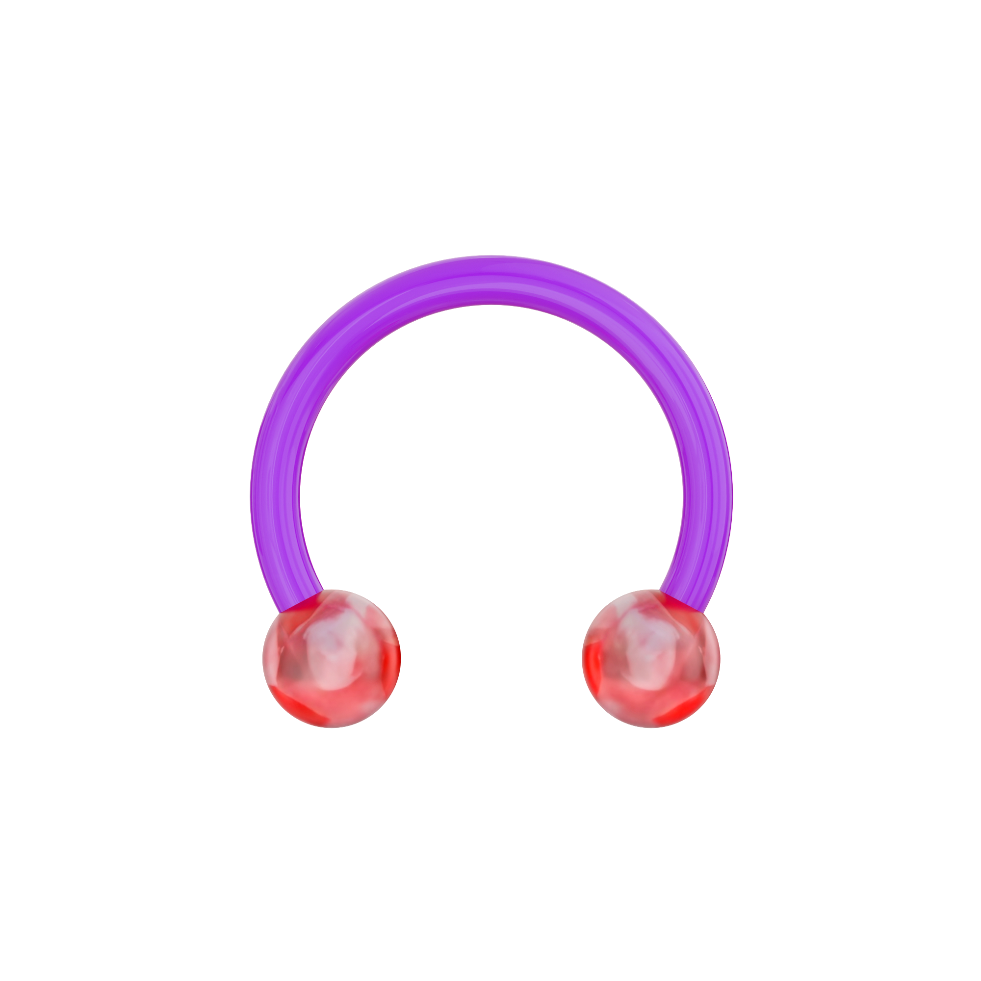 UV Circular Barbell With Marble UV Balls (Pack of 10)