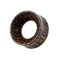 Double Flared Organic Dark Palm Wood Ear Tunnel