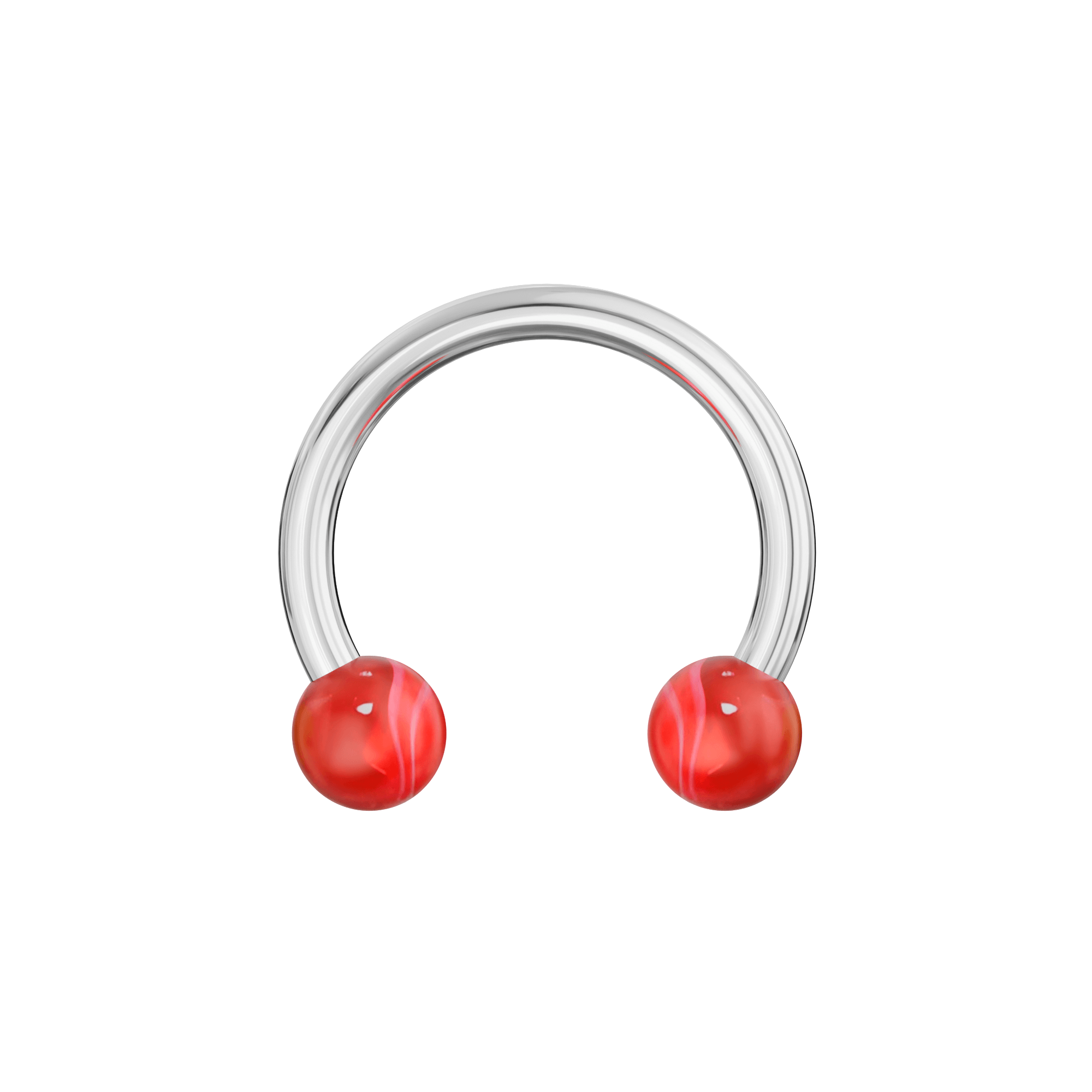 316L Surgical Steel Circular Barbell With Marble UV Balls (Pack of 10)