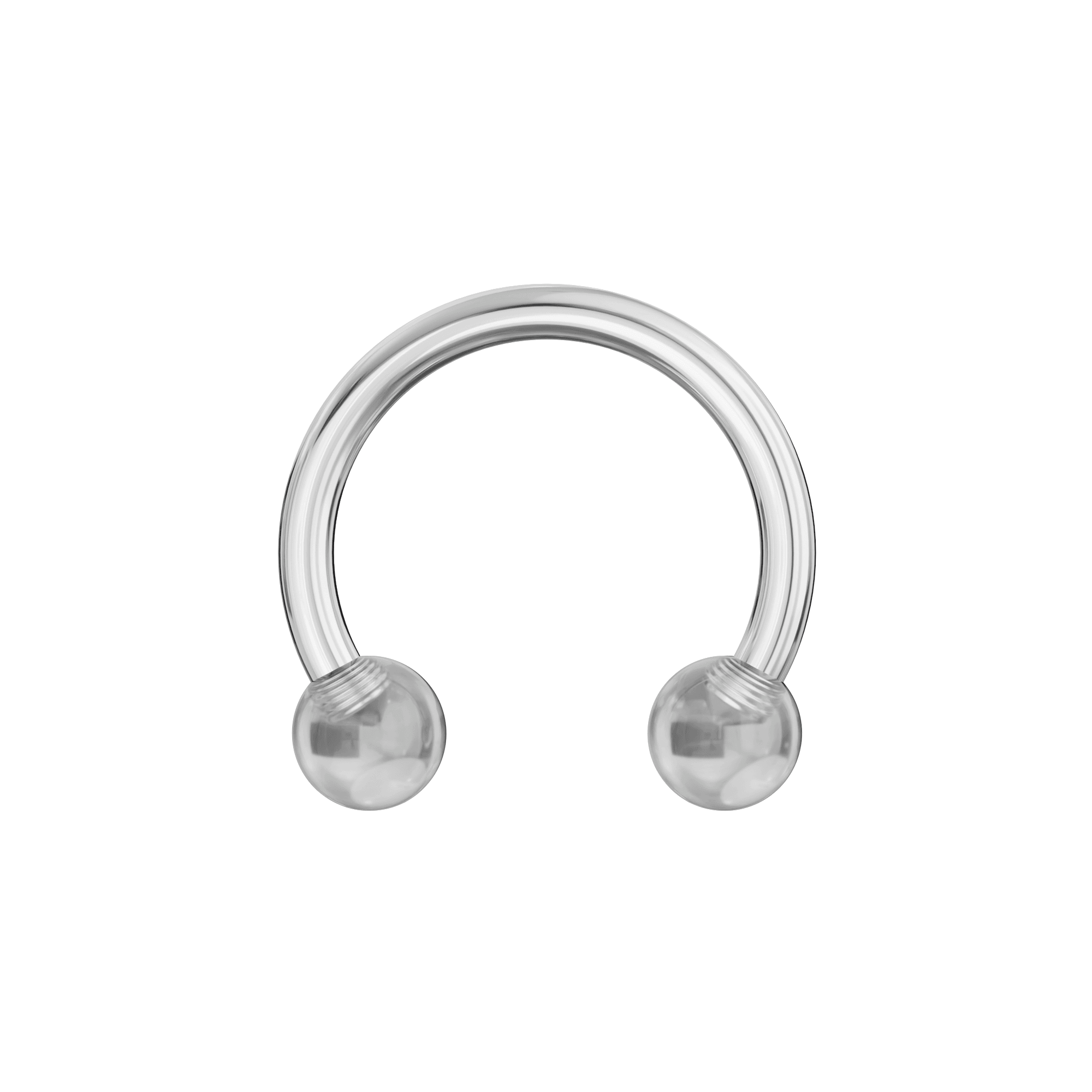316L Surgical Steel Circular Barbell With Glossy UV Balls (Pack of 10)