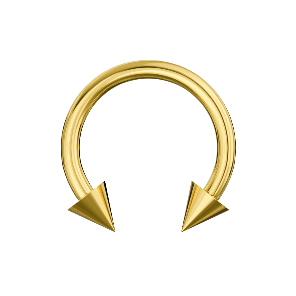 316L Surgical Steel Internally Threaded Horseshoe CBB With Cone