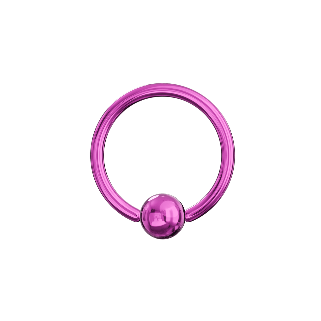 316L Surgical Steel Anodised BCR ring