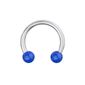316L Surgical Steel Circular Barbell With Glossy Colour UV Balls (Pack of 10)