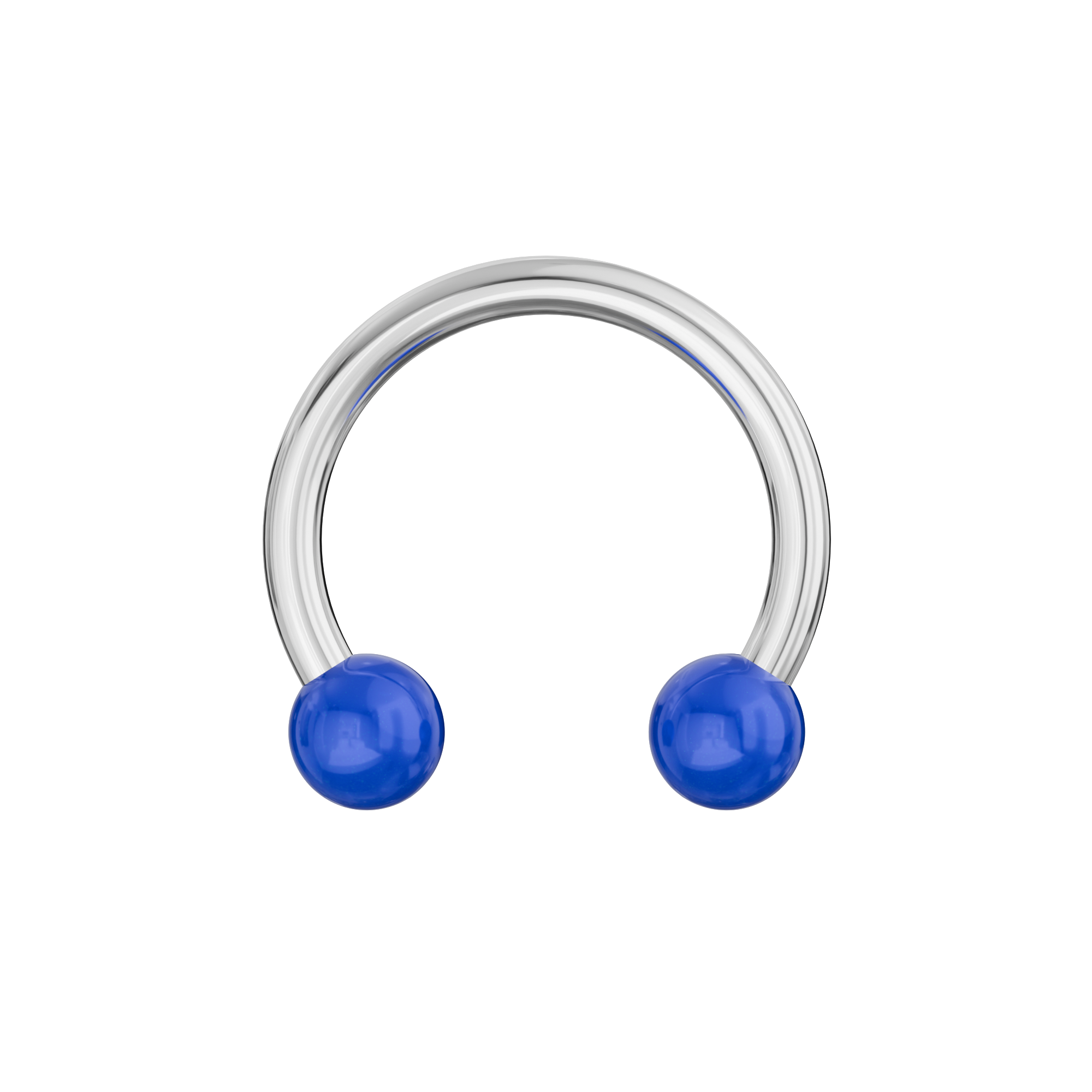 316L Surgical Steel Circular Barbell With Glossy Colour UV Balls (Pack of 10)