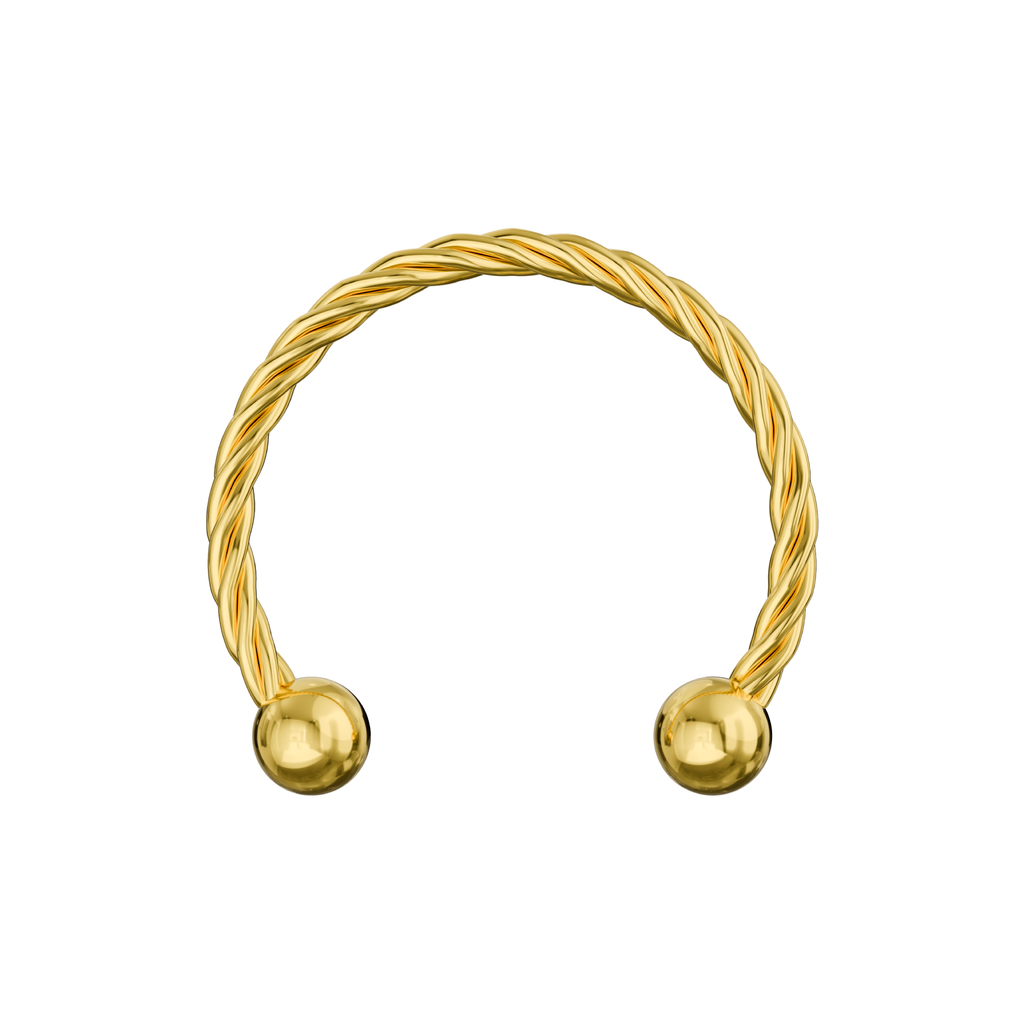 316L Surgical Steel Flexible Surgical Steel Twisted Circular Barbell