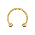 316L Surgical Steel Flexible Surgical Steel Twisted Circular Barbell